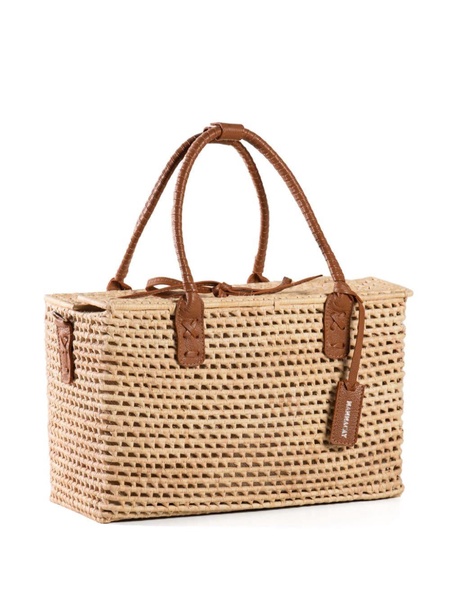 Paula wicker tote bag