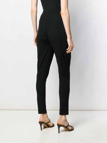 wrap-effect panelled trousers