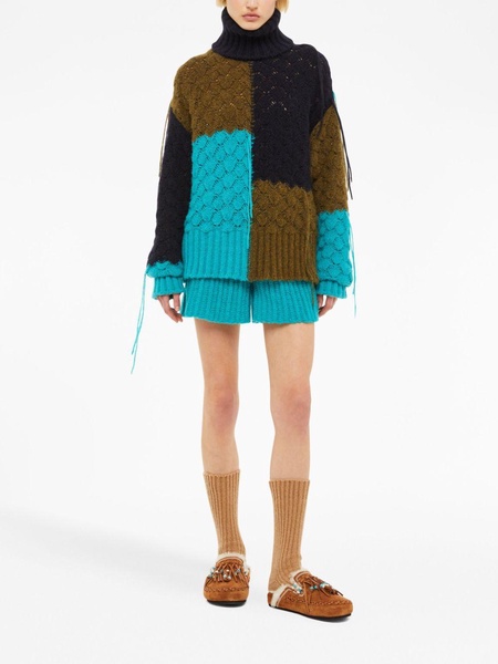 Antarctic Dream patchwork knitted jumper