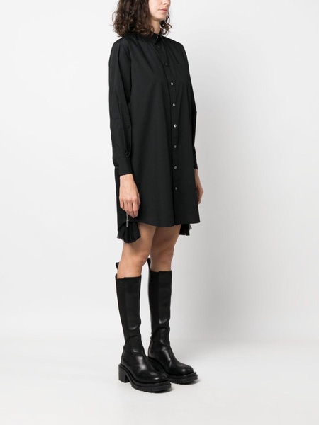 zip-detail mini shirtdress