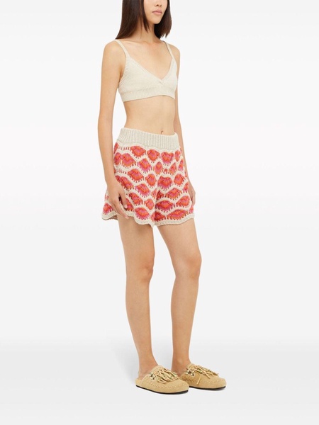 Hawa Mahal crochet-knit shorts