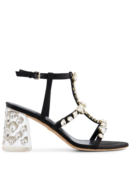 Diamond Dip satin sandals