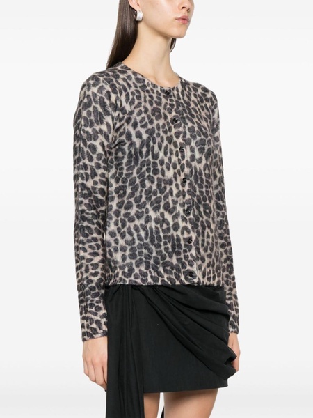 leopard-print cardigan