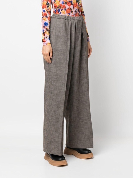 high-waisted wide-leg trousers