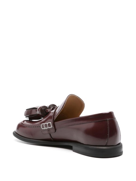 tasseled leather loafers