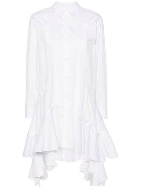 ruffled shirt minidress