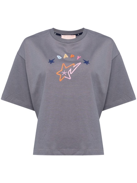 logo-patch cotton T-shirt