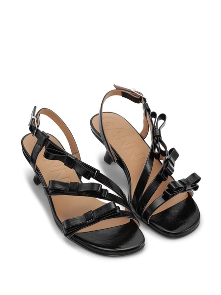 25mm bow-detail kitten-heel sandals