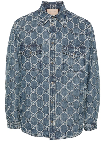 Blue Logo Jacquard Denim Jacket