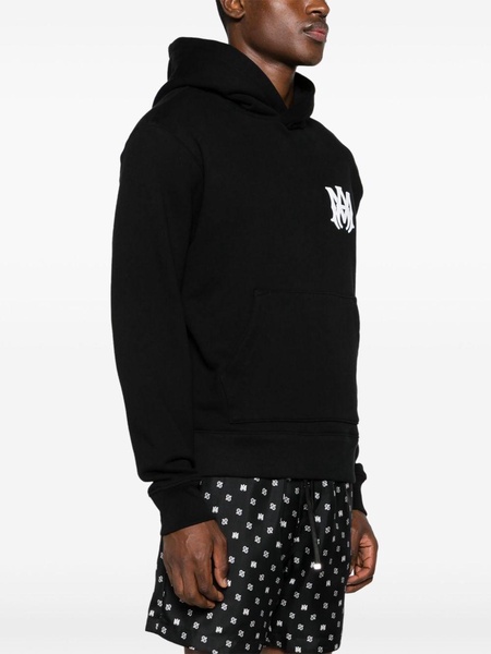 logo-print cotton hoodie