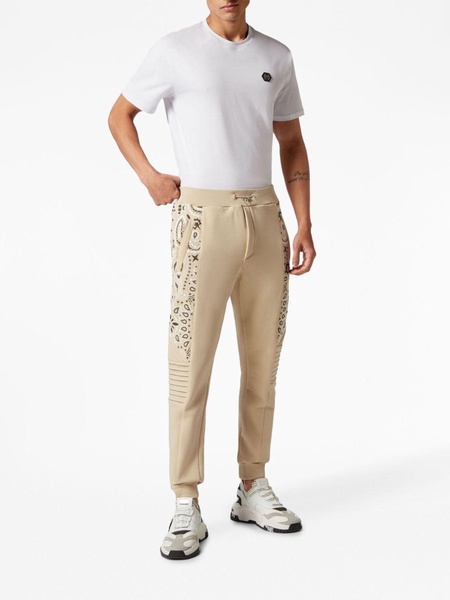 bandana-print tapered track pants