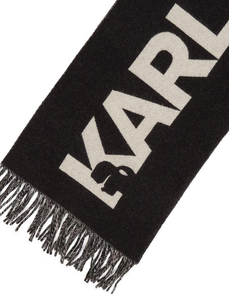 Essential oversized-logo scarf