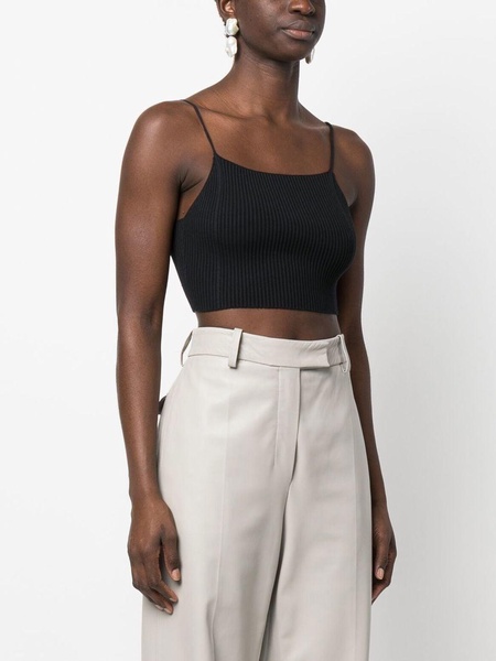 ribbed-knit camisole crop top