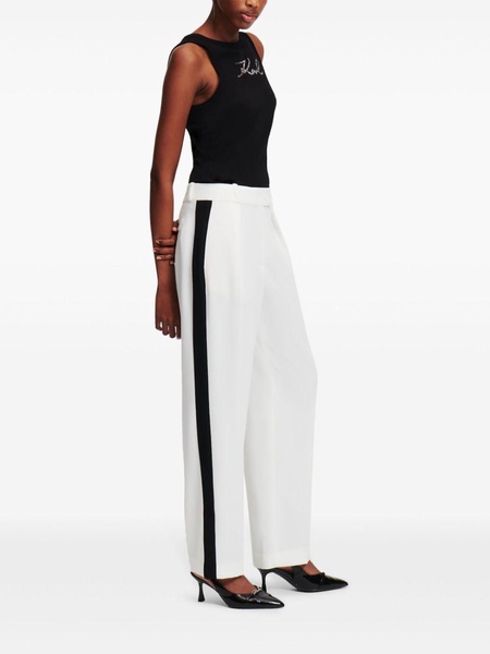 panelled tailored trousers