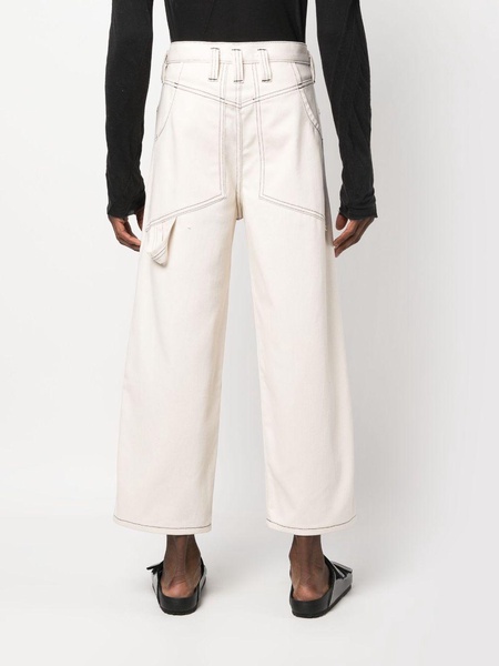 wide-leg cropped trousers