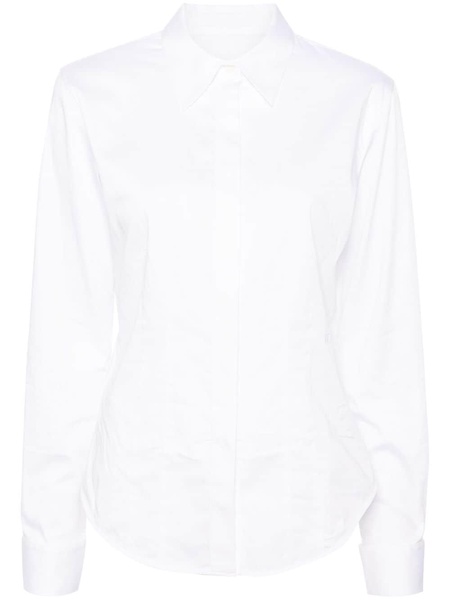 White Long-sleeve Poplin Shirt