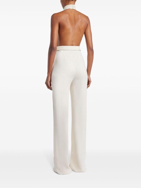 belted halterneck jumpsuit