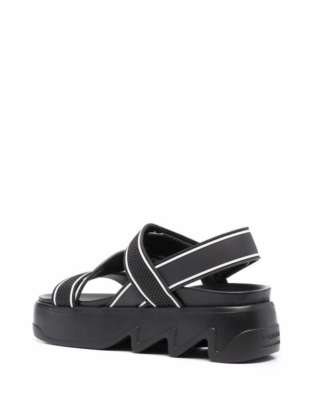 cross-strap platform sandals 