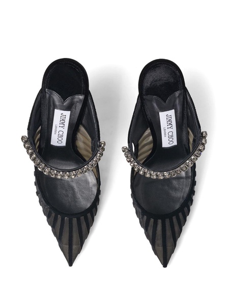 Bing 100mm crystal-embellished mules