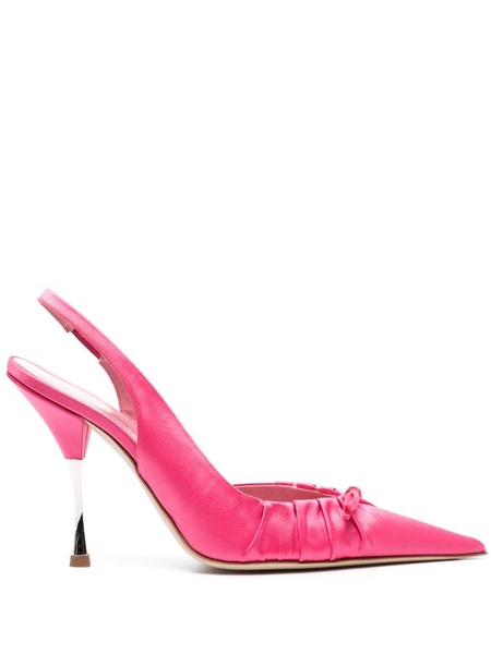 gathered slingback pumps