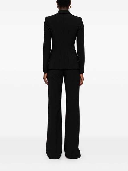 shawl-lapels crepe suit