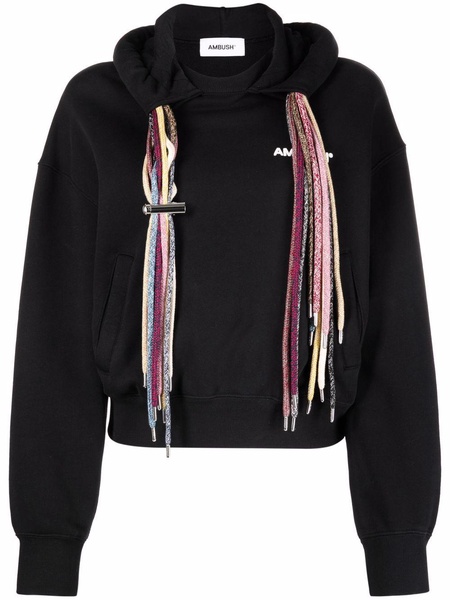 multi-drawstring logo hoodie