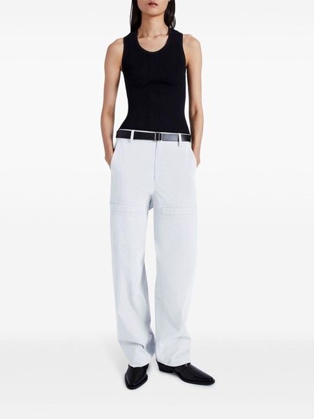 mid-rise cotton cargo pants