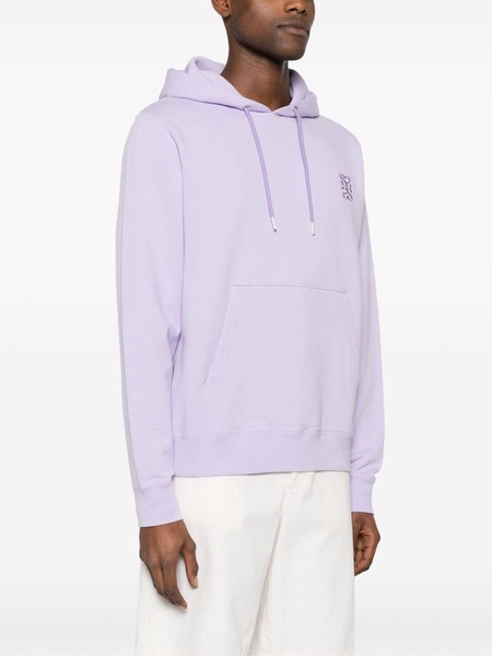 logo-embroidered cotton hoodie