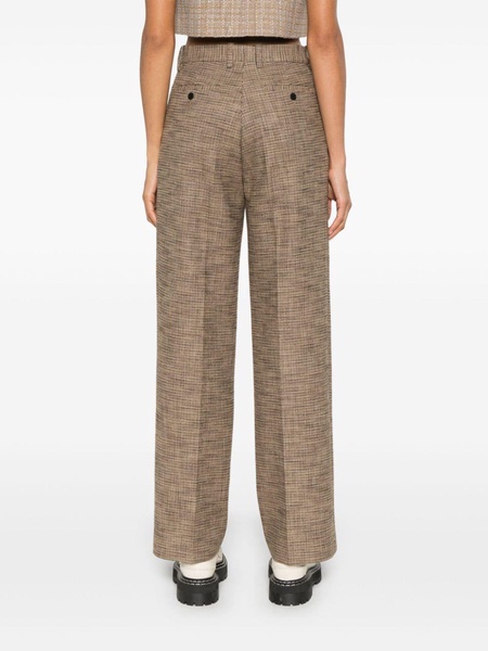 houndstooth-pattern trousers