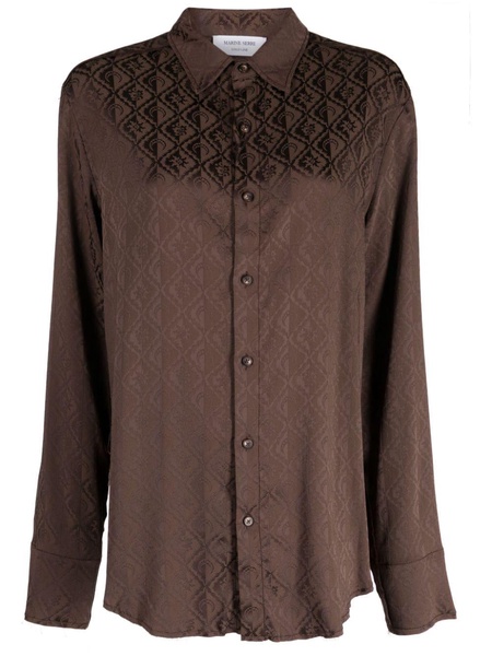 Moon Diamant-jacquard satin shirt