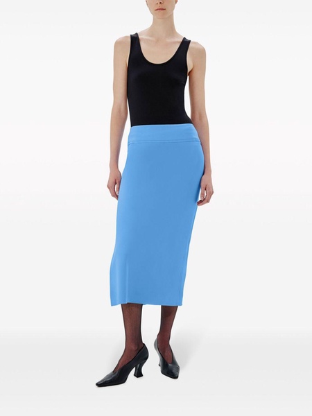 high-waist midi skirt