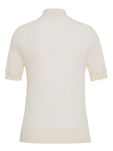 mock-neck cashmere top