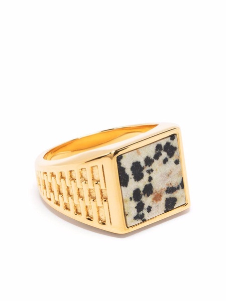 Fused dalmatian signet ring