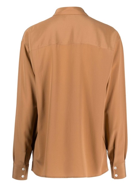 long-sleeve silk shirt