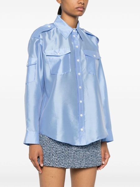 long-sleeve satin shirt