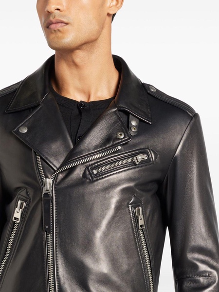 leather biker jacket