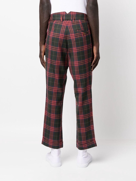 virgin-wool tartan trousers