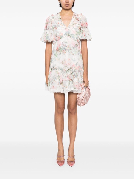 Paradise Garden floral-print minidress 