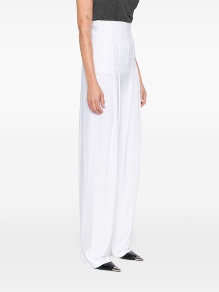 pleated high-waisted trousers