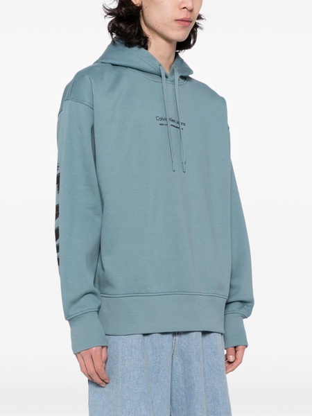 logo-print drawstring hoodie