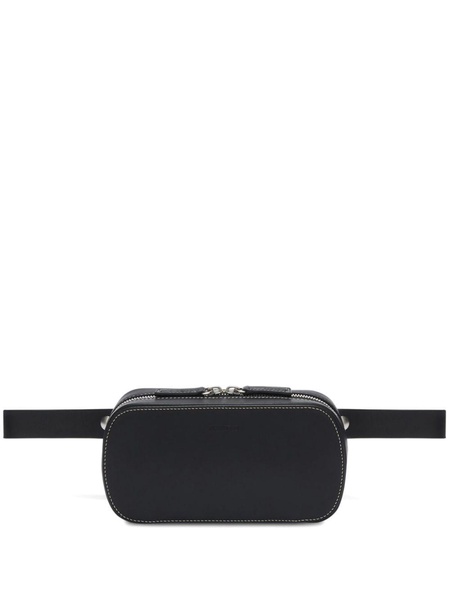 logo-debossed faux-leather belt bag