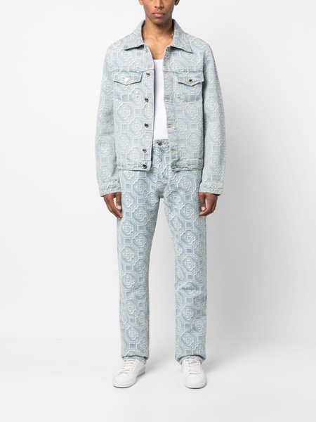 Monogram-jacquard denim jacket