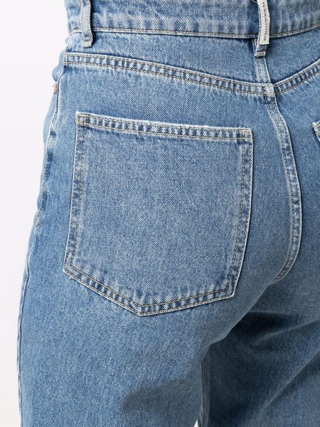 cropped straight-leg jeans