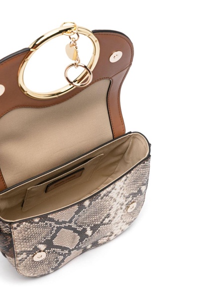 Hana snakeskin-effect crossbody bag