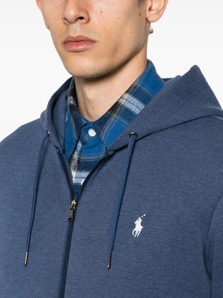 Polo Pony-embroidered zip-up hoodie