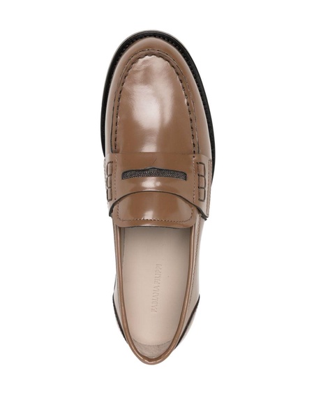 slip-on leather loafers 