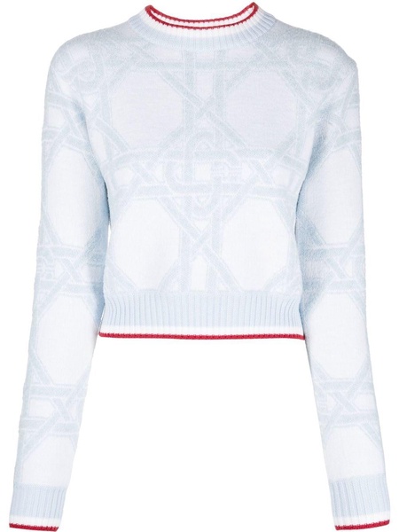 cropped long-sleeve jumper 