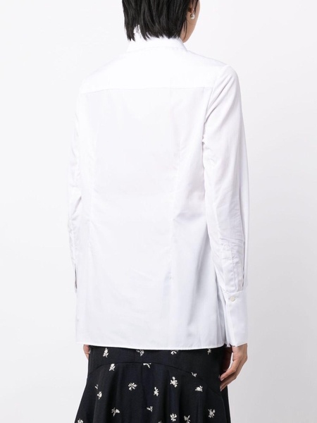 spread-collar cotton shirt