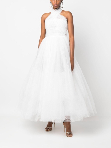 halterneck tulle dress