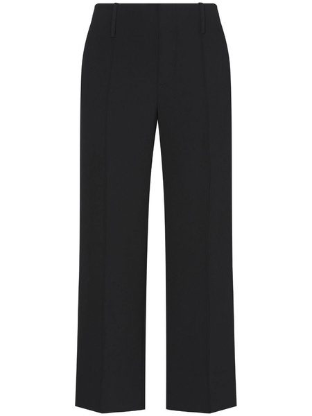 mid-rise crepe cropped trousers